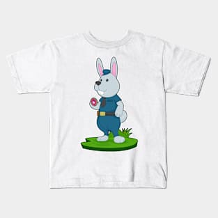 Rabbit Cop Donut Police Kids T-Shirt